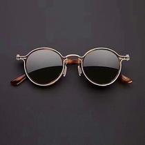 Vintage Small Round Titanium Acetate Sunglases Unique Hollo