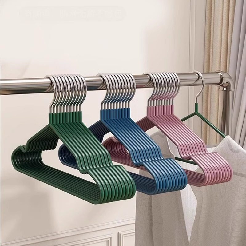 加粗衣架家用挂衣无痕防滑衣撑学生宿舍用收纳晾晒衣服架子不锈钢,淘宝优惠券,粉丝福利购,淘宝优惠卷