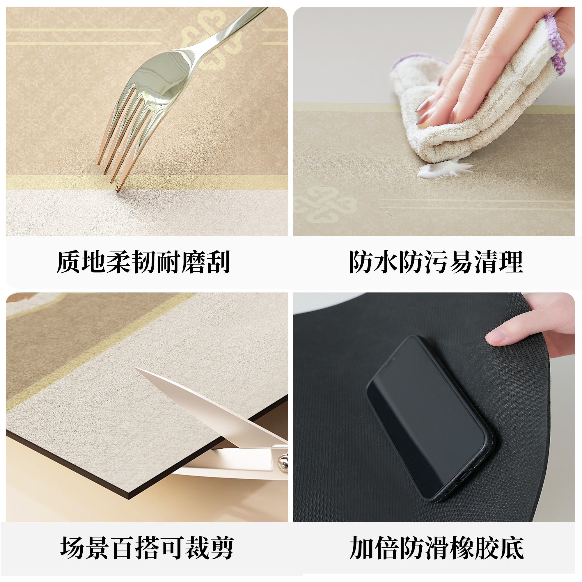 New Chinese-style kitchen special floor mats wipeable and washable household floor mats diatom mud long absorbent soft mat entry carpet
