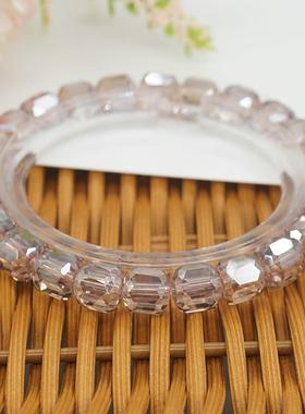 高级感方糖人造水晶学生党简约手链森系义乌饰品混批货源可混批