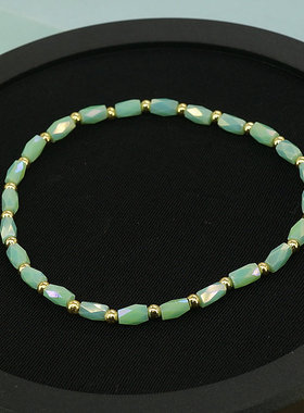 春夏设计感民族风精致细水晶小串珠手链义乌小商品饰品货源混批