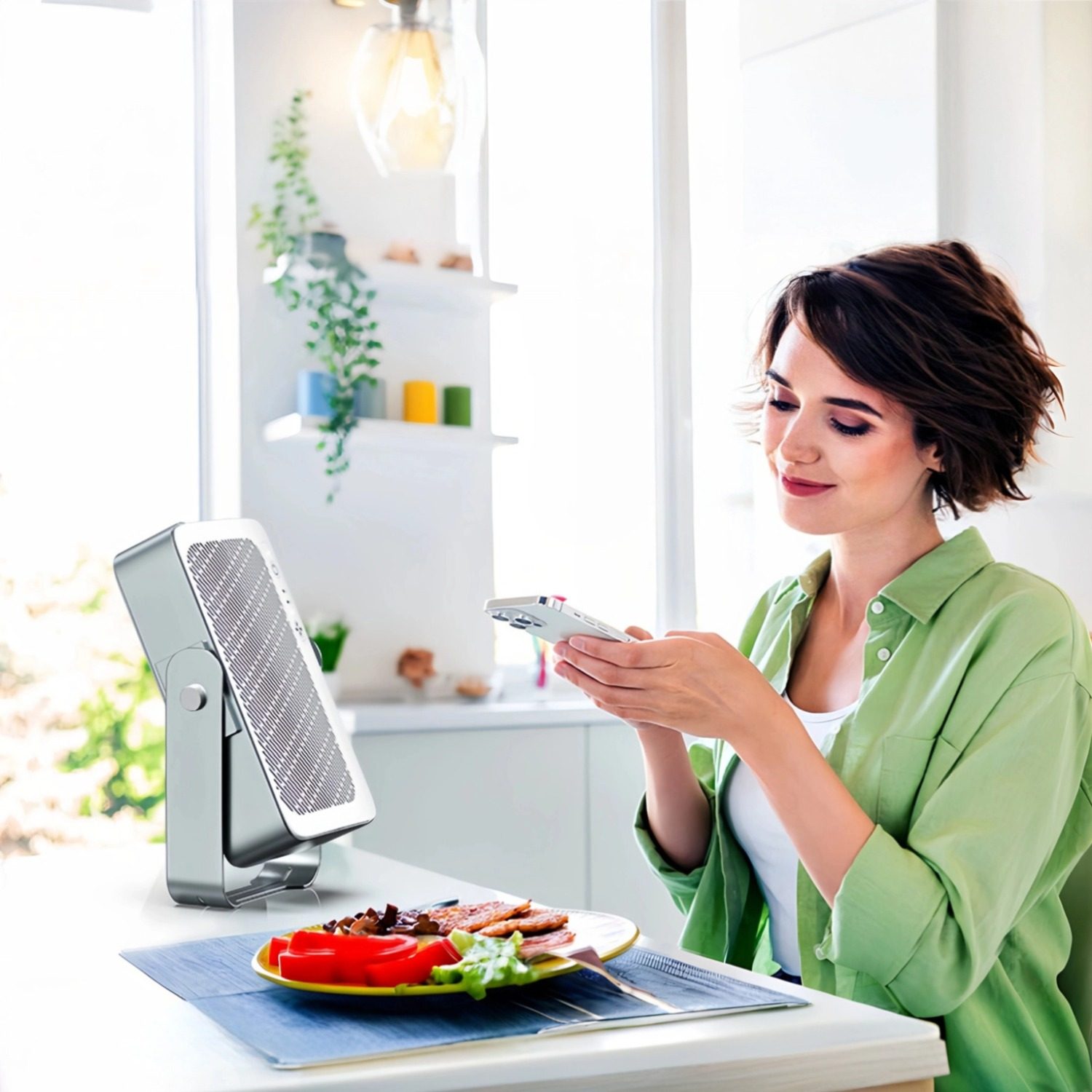 风锐净4Lite怼脸吹带电池便携桌面空气净化器花粉雾霾细菌病毒