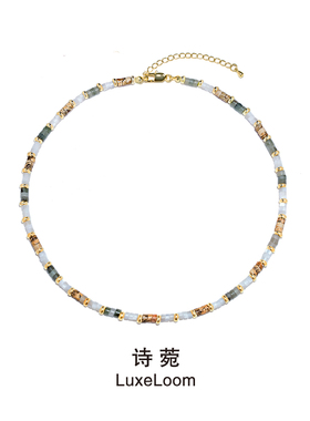 诗菀LuxeLoom夏日配饰女多巴胺项链虎眼串珠天然石轻奢小众A0195