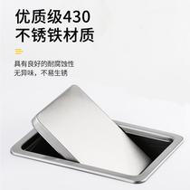Countertop recessed lid stainless steel square rocking lid kitchen sink under hide bin decorated cover round