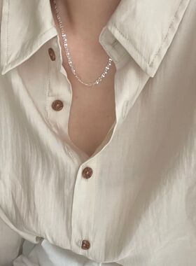日系设计师topwhit 翅日单链小众百搭设计感s925银ins个性女简约