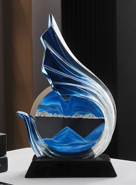 速发轻奢高档客厅电视沙酒柜风生水起流柜画办公室布置装品饰摆件