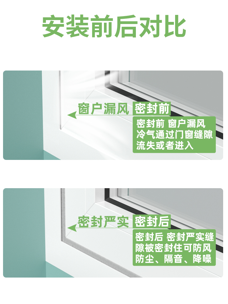 毛条窗户推拉框缝窗防撞保暖门窗窗胶条门缝隔音条挡风密封条防风-图2