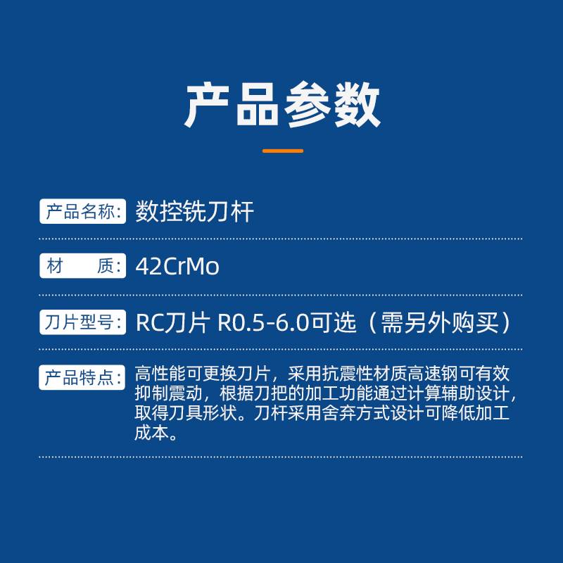 R内铣刀内R刀内R倒角刀 SD16-RC06 1-20数控铣刀杆成型圆角圆弧R2 - 图0