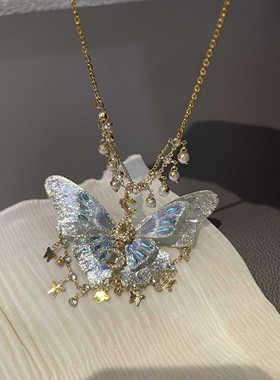 蝴蝶流苏原创设计长款汉服配饰