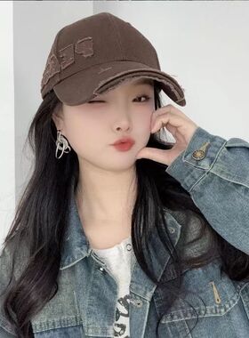 大头围棒球帽宽帽檐显脸小鸭舌帽