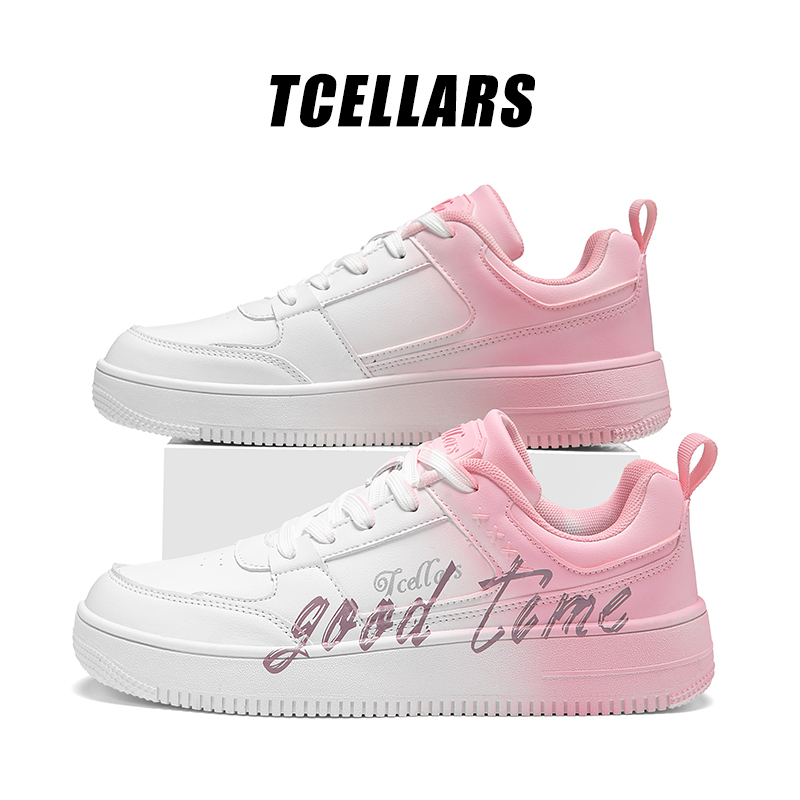 TCELLARS小白鞋女2025新款增高厚底潮流涂鸦鞋子休闲运动情侣板鞋