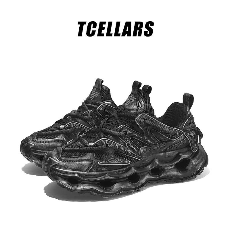 TCELLARS老爹鞋男女同款擦脏休闲鞋复古做旧脏脏鞋厚底增高运动鞋