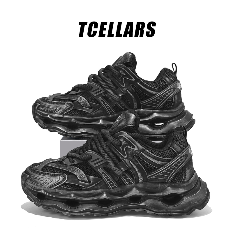 TCELLARS老爹鞋百搭复古做旧脏脏鞋2025春秋款休闲鞋子增高运动鞋