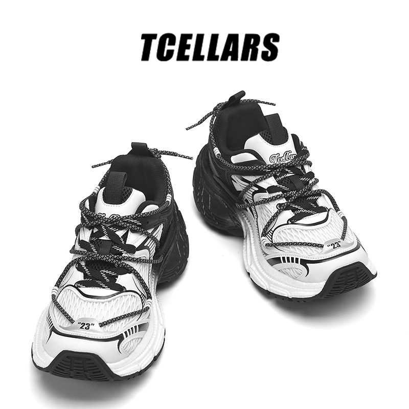 TCELLARSTCELLARS男鞋2025春秋款老爹鞋男厚底增高休闲鞋子运动鞋