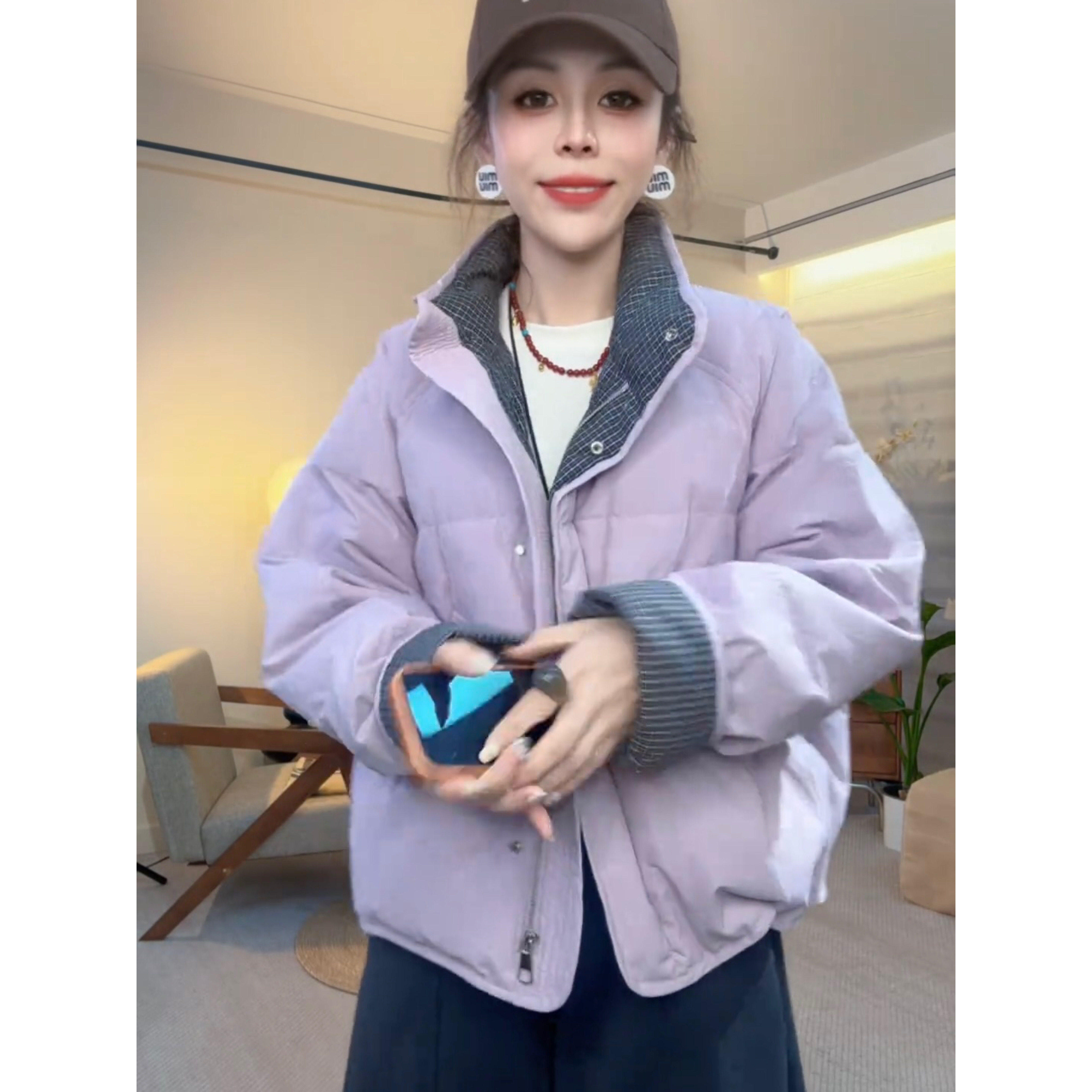 韩系时尚减龄短款棉衣棉服女冬季立领面包服小个子拼接棉袄厚外套,淘宝优惠券,粉丝福利购,淘宝优惠卷