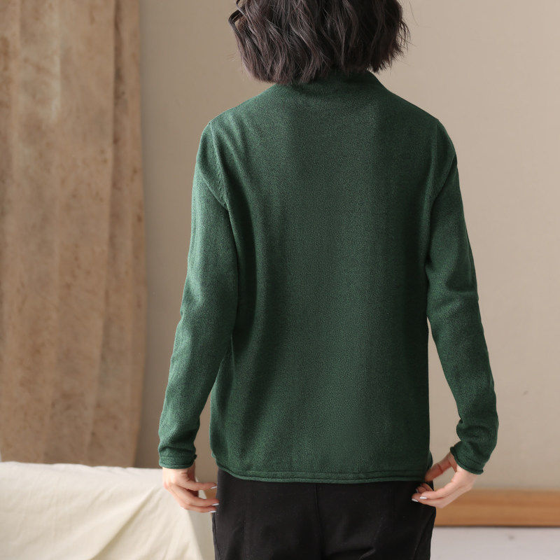 左耳左岸100%纯棉线高领毛衣女洋气 秋冬新款堆堆领打底针织衫,淘宝优惠券,粉丝福利购,淘宝优惠卷