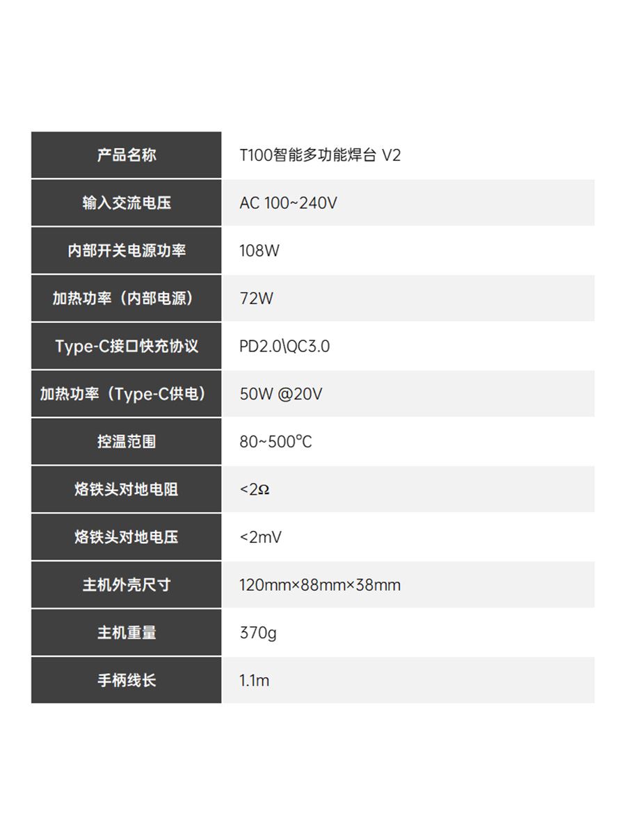 正点原子T100智能焊台T12可调温恒温数显手机维修电烙铁超936焊接 - 图2