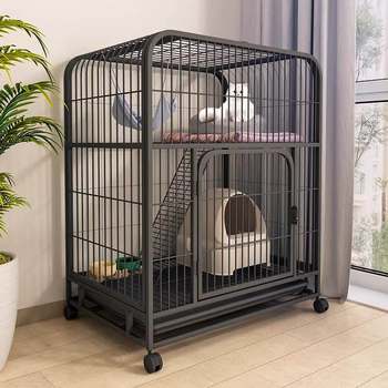 Pet home cat cage home indoor villa extra large free space cat toilet integrated cattery cat house cat nest pet