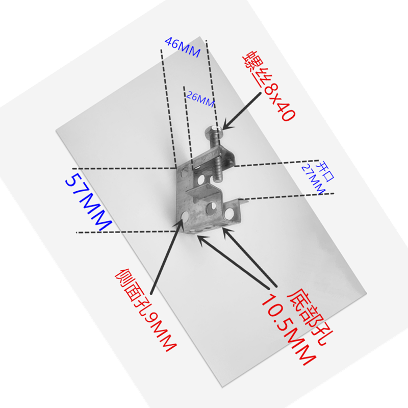 KBG电线管固定吊卡工字钢卡钢结构固定管卡夹子钢梁夹夹老虎卡夹 - 图3