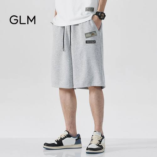 森马集团GLM品牌男短裤夏季纯棉五分裤男款黑色休闲裤男士薄中裤-图0