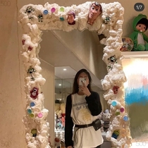 Mirror Trim Rim Diy Material Handcrafted Mesh Red Whole-body Mirror Cream Foam foam blowing agent