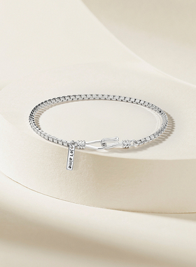 周六福手链女S925银盒仔链手饰高级感小众百搭送女友节日礼物