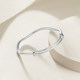 Saturday Fortune Wave Silver Bracelet Women's S999 Silver Solid Bracelet Elegant Temperament 520 Gift for Girlfriend