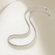 Saturday Fu Nan trendy hip-hop plain chain necklace S925 silver keel chain 520 gift for boyfriend