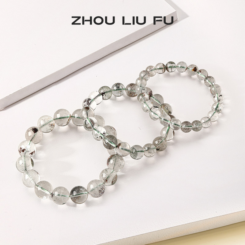 周六福绿幽灵水晶手串女款水晶半宝手饰本命年礼物送女朋友,淘宝优惠券,粉丝福利购,淘宝优惠卷