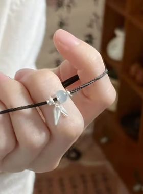 新款竹叶手绳清冷感上岸竹节小众简约百搭手链情侣闺蜜学生礼物