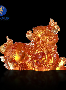 貔貅摆件客厅开业礼品观己琉璃