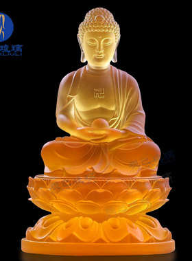 娑婆三圣佛堂寺院三宝佛观己琉璃