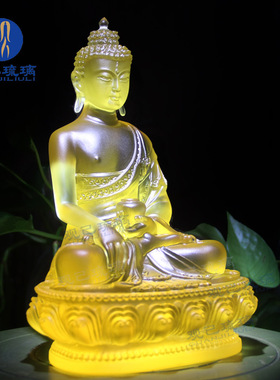 三宝佛寺院佛堂佛像观己琉璃