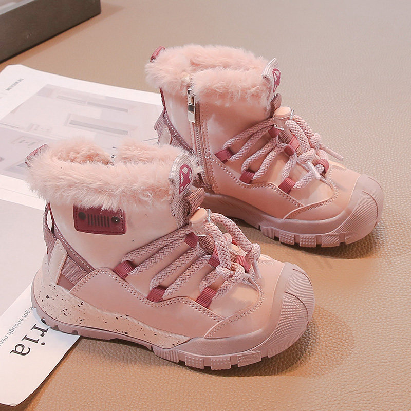 女童鞋加厚棉鞋儿童加绒洋气短靴2026新款雪地靴防滑耐磨加绒鞋子,淘宝优惠券,粉丝福利购,淘宝优惠卷