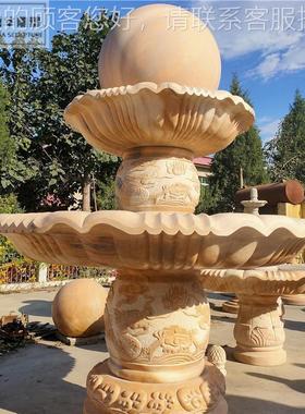 石雕大理石喷水池景观喷水24844泉欧式园林景喷装泉石饰摆件雕喷