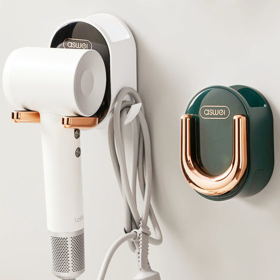 Hair dryer storage rack without punching bathroom wall-mounted hair dryer bracket bathroom hair dryer storage shelf hanger