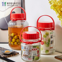 Japan Import Hermetic Tank Tung Ocean Sasaki Glass Bottle Green Plum Wine Bottle Ferment Lemon large Bubble Medicinal Liquor Jar