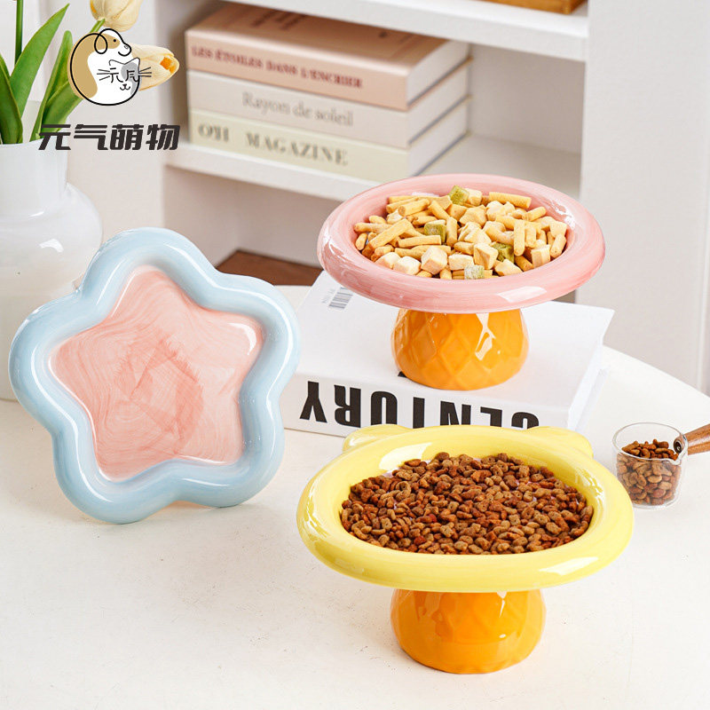 陶瓷冰淇淋猫碗护颈不易打翻可爱狗狗碗猫咪罐头碗零食盘宠物碗,淘宝优惠券,粉丝福利购,淘宝优惠卷