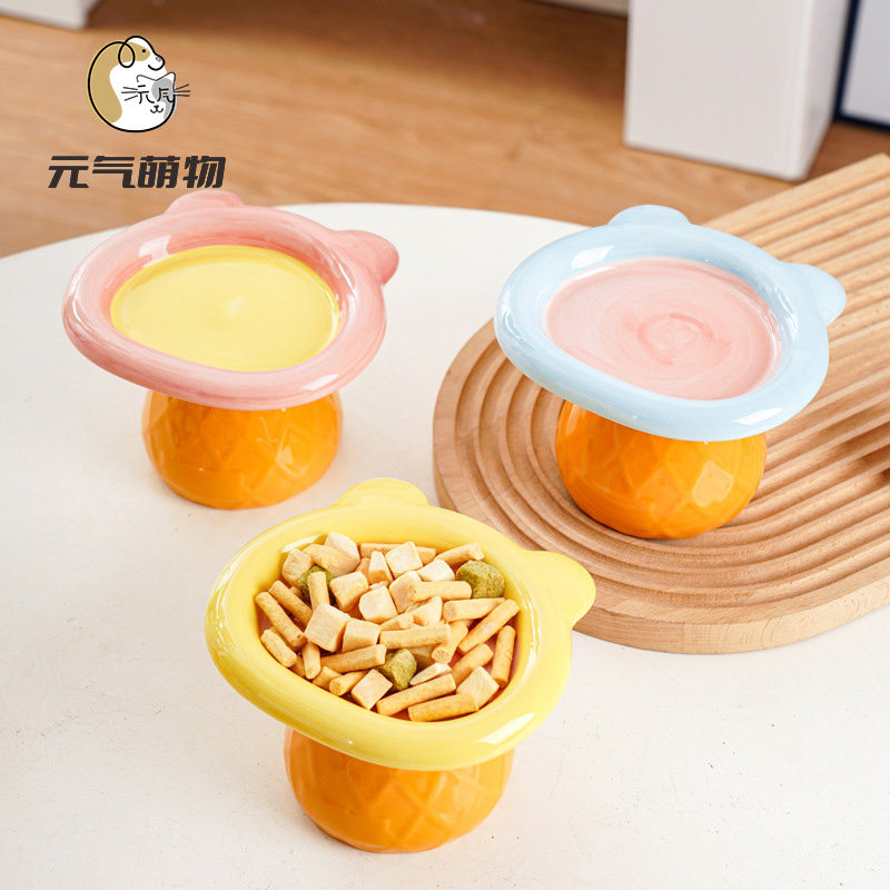 陶瓷冰淇淋猫碗护颈不易打翻可爱狗狗碗猫咪罐头碗零食盘宠物碗,淘宝优惠券,粉丝福利购,淘宝优惠卷