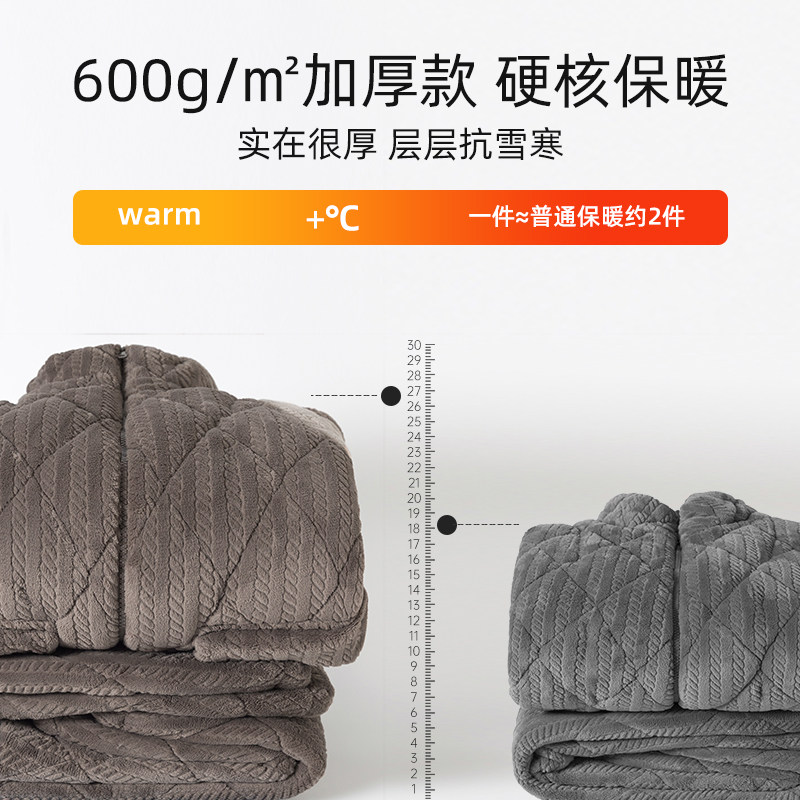 雪中飞冬季新款睡衣情侣珊瑚绒三层夹棉加绒加厚男女士家居服套装,淘宝优惠券,粉丝福利购,淘宝优惠卷