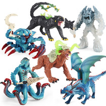 Child emulation Warcraft monster model Toys Black Panther Monster Octopus Freak water Crab Monster Monster ice Cube fight tortoise