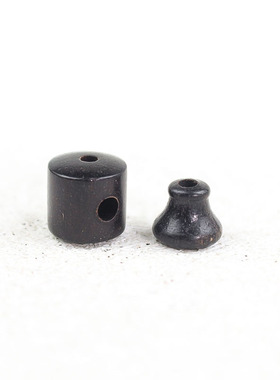 新品天然黑檀木8MM桶珠三通佛塔