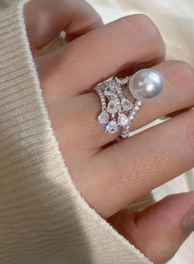 2025新款小众设计感珍珠戒指