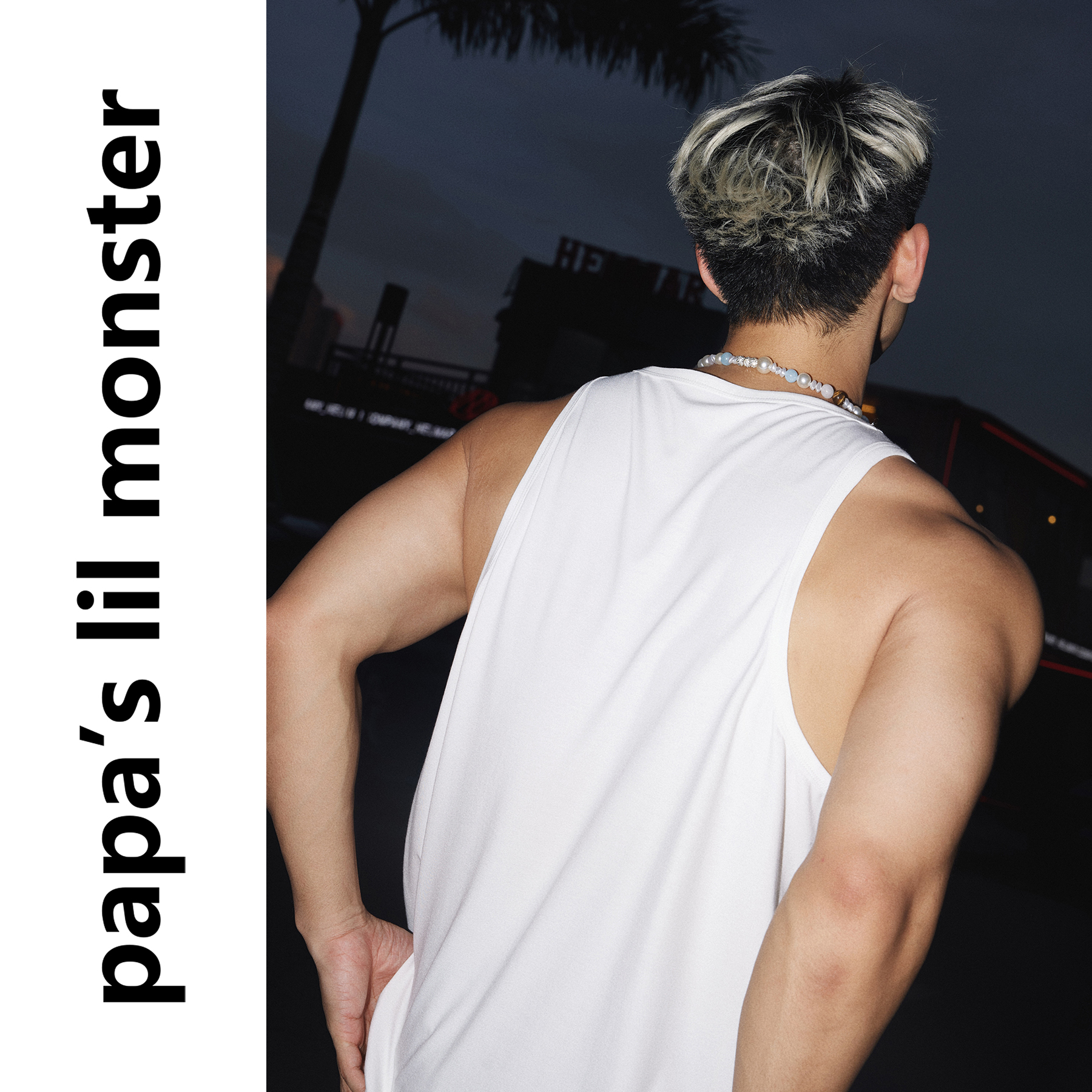 PAPASLILMONSTER【原创】美式夏季休闲无袖背心运动健身坎肩上衣 - 图3