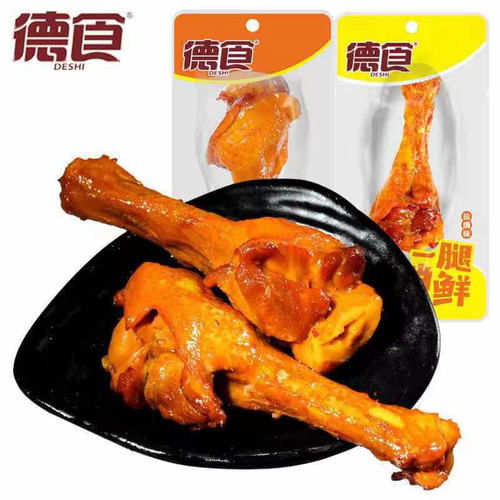 德食盐焗鸭腿鸭翅根40g鸭腿即食酱卤鸭小腿熟食休闲解馋鸭肉零食 - 图3