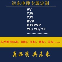 Exclusive customisation of copper core cables such as Far East cable KVV KVVR YJV YJV22 VV DJYPVP YC