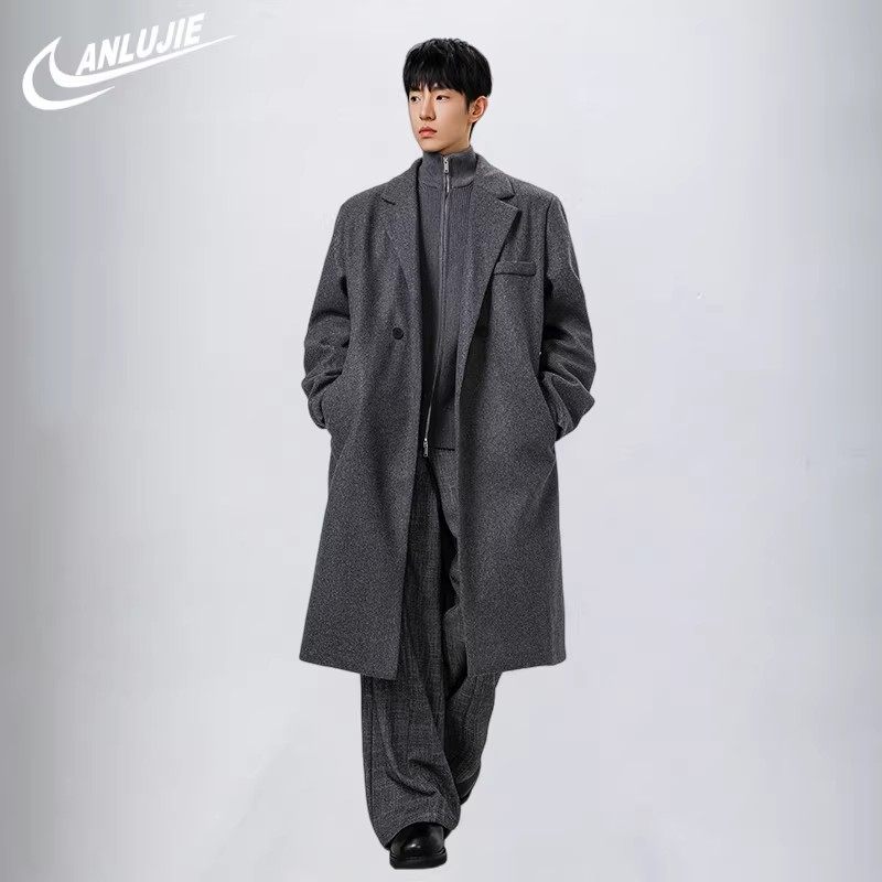 ANLUJIE 情侣风衣毛呢大衣男中长款冬季保暖厚外套呢大衣毛呢外套,淘宝优惠券,粉丝福利购,淘宝优惠卷
