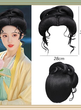 古风汉服一体头盔式头套