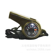 Outdoor Supplies 3 Hop 1 Whistle Lifesaving Whistle with guide and temperature