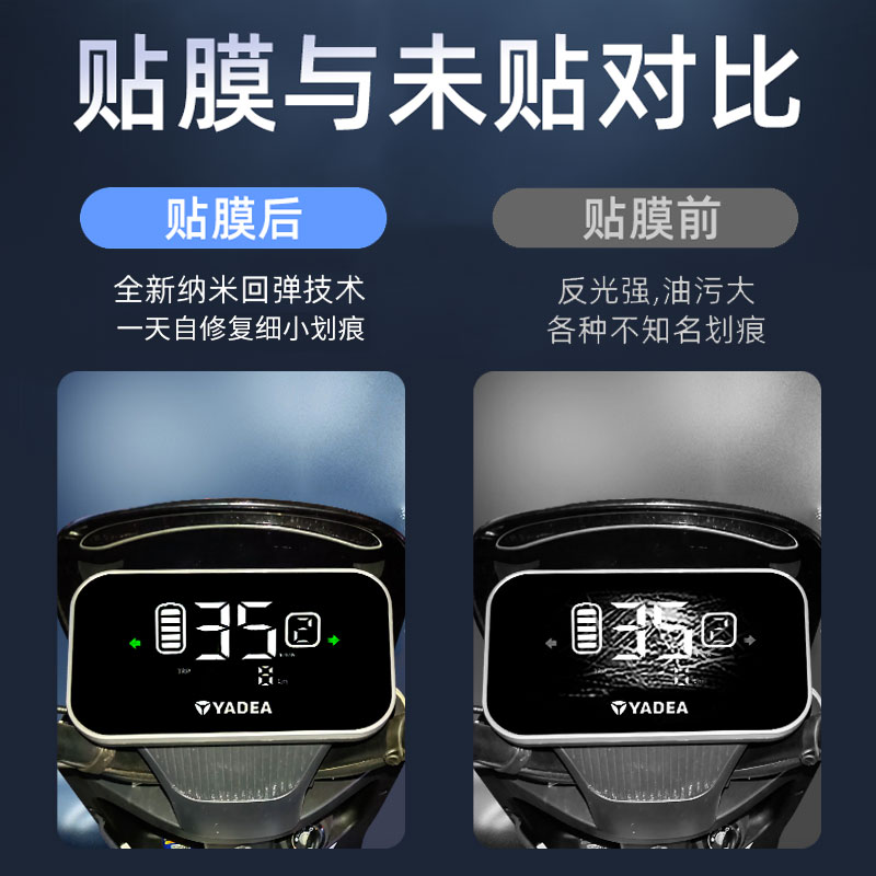 雅迪冠能G30专用仪表膜保护膜电动车贴膜显示屏贴纸改装六代6配件 - 图1